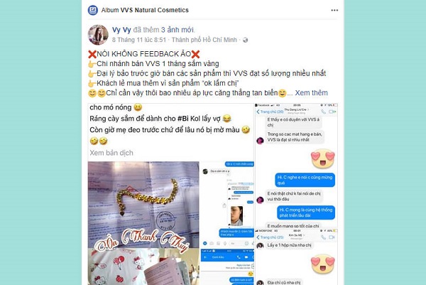 content thời trang feedback khách hàng