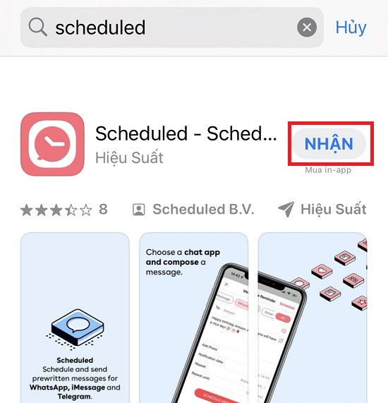 Hướng dẫn hẹn giờ gửi tin nhắn messenger trên iphone bằng Scheduled App