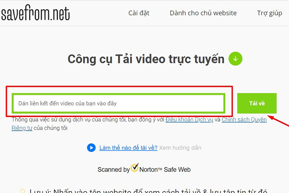 Cách tải video tiktok không logo bằng Savefrom